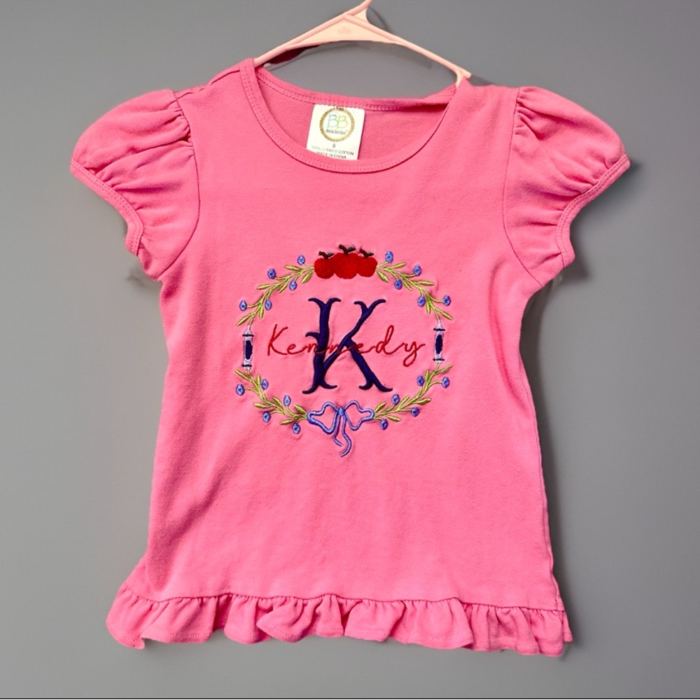 Embroidered, Boutique “School Days” Shirt- Personalized with “Kennedy”